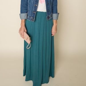 Teal Mesa Maxi Skirt